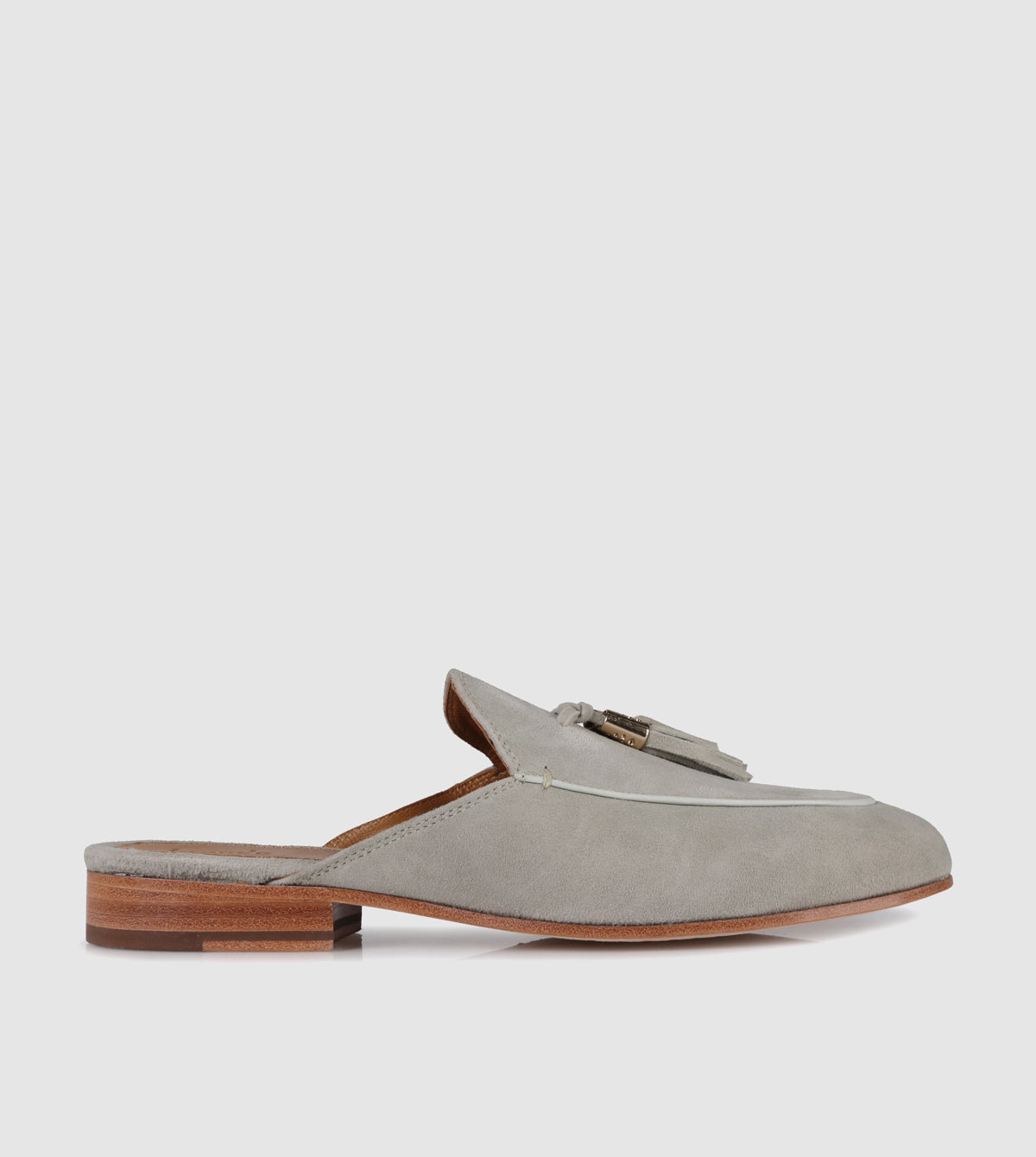 Suede Sage Green Mules