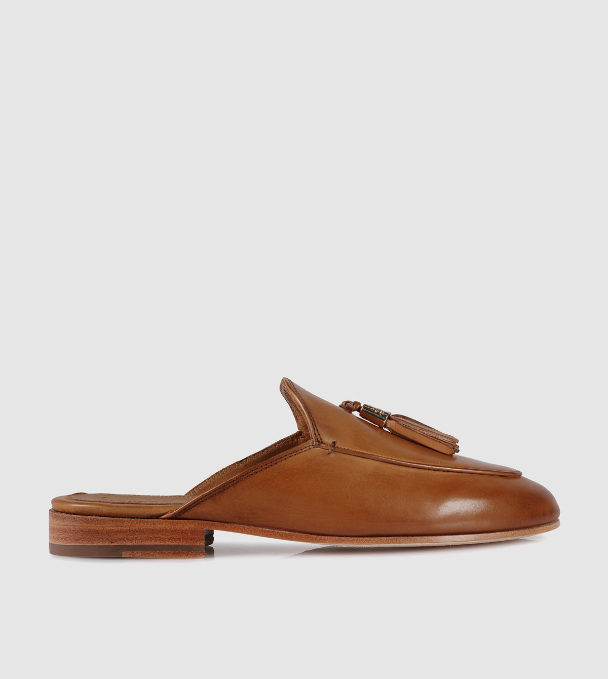 Brown Leather Mules