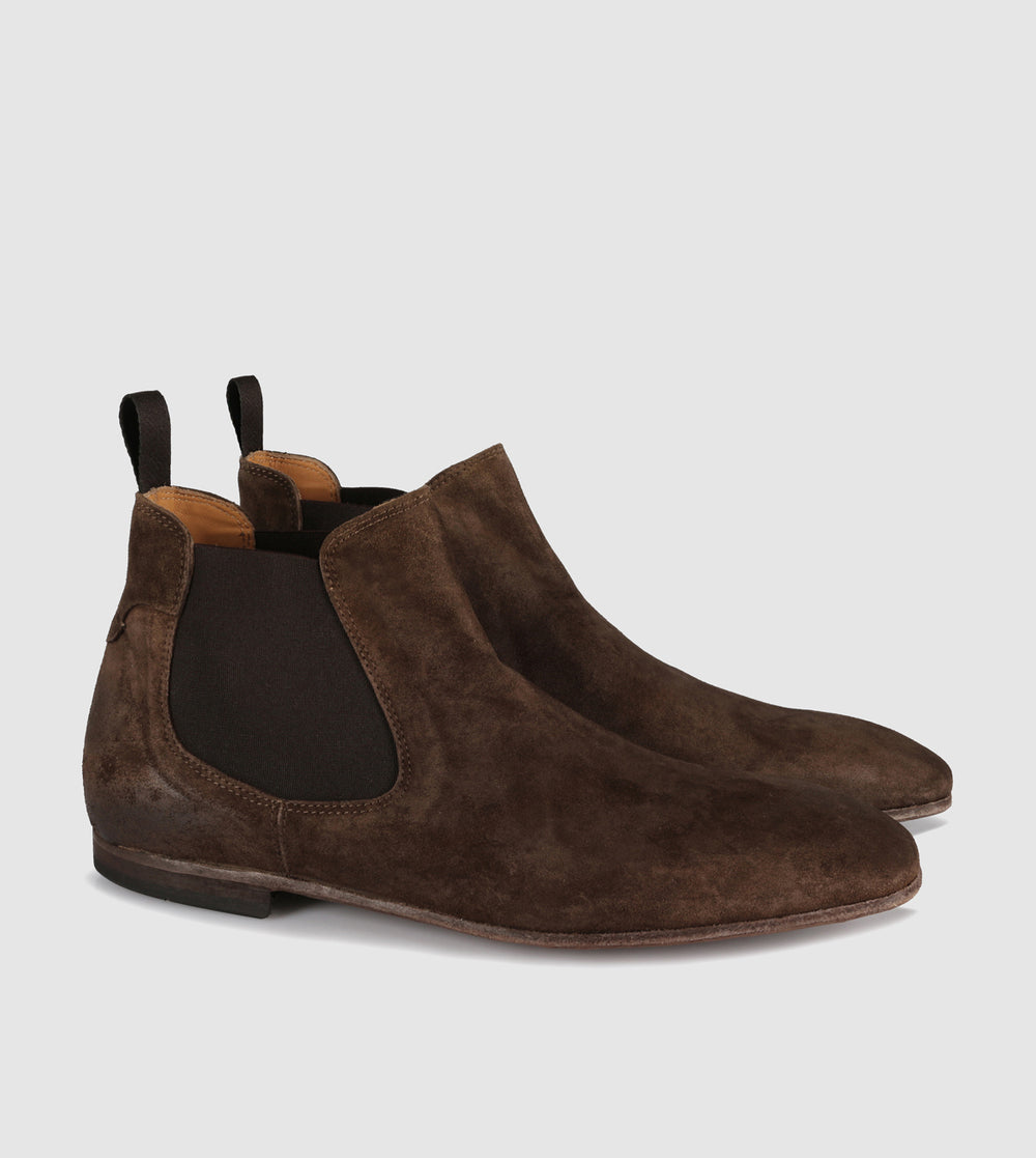 BROWN SUEDE CHELSEA BOOT
