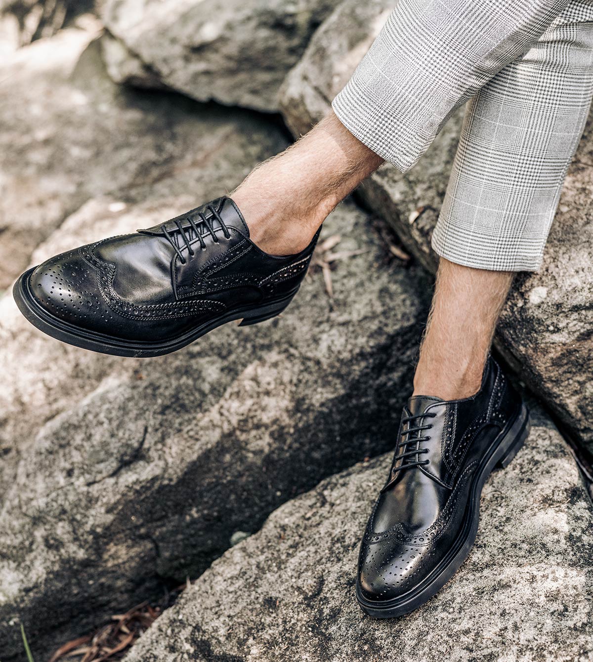 Black brogues discount